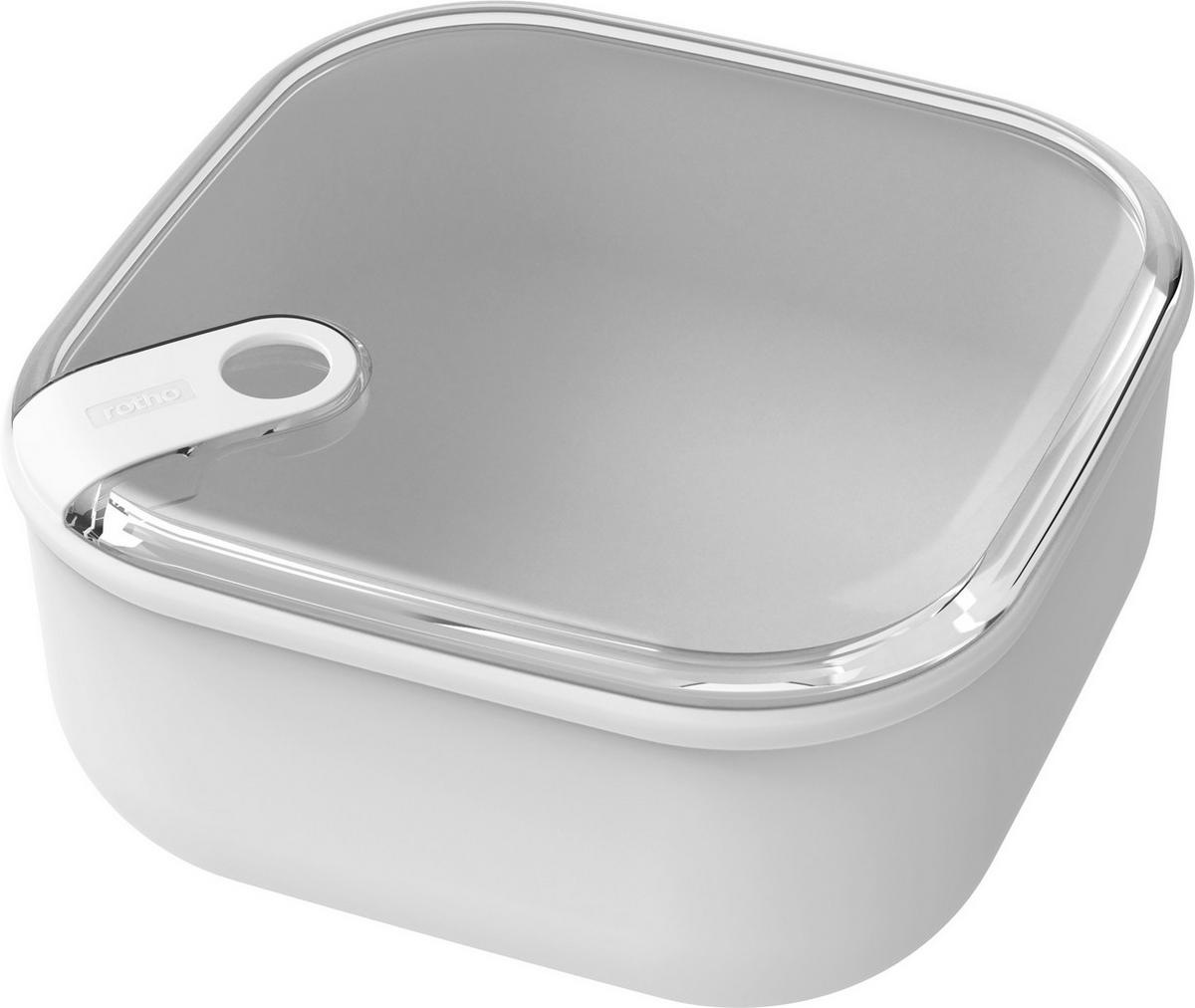 FRISCHHALTEDOSE 0,425 L  - Transparent/Weiß, KONVENTIONELL, Kunststoff (12/12/7,2cm) - Rotho