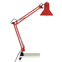 KLEMMLEUCHTE 17/70 cm   - Rot, KONVENTIONELL, Metall (17/70cm) - Brilliant