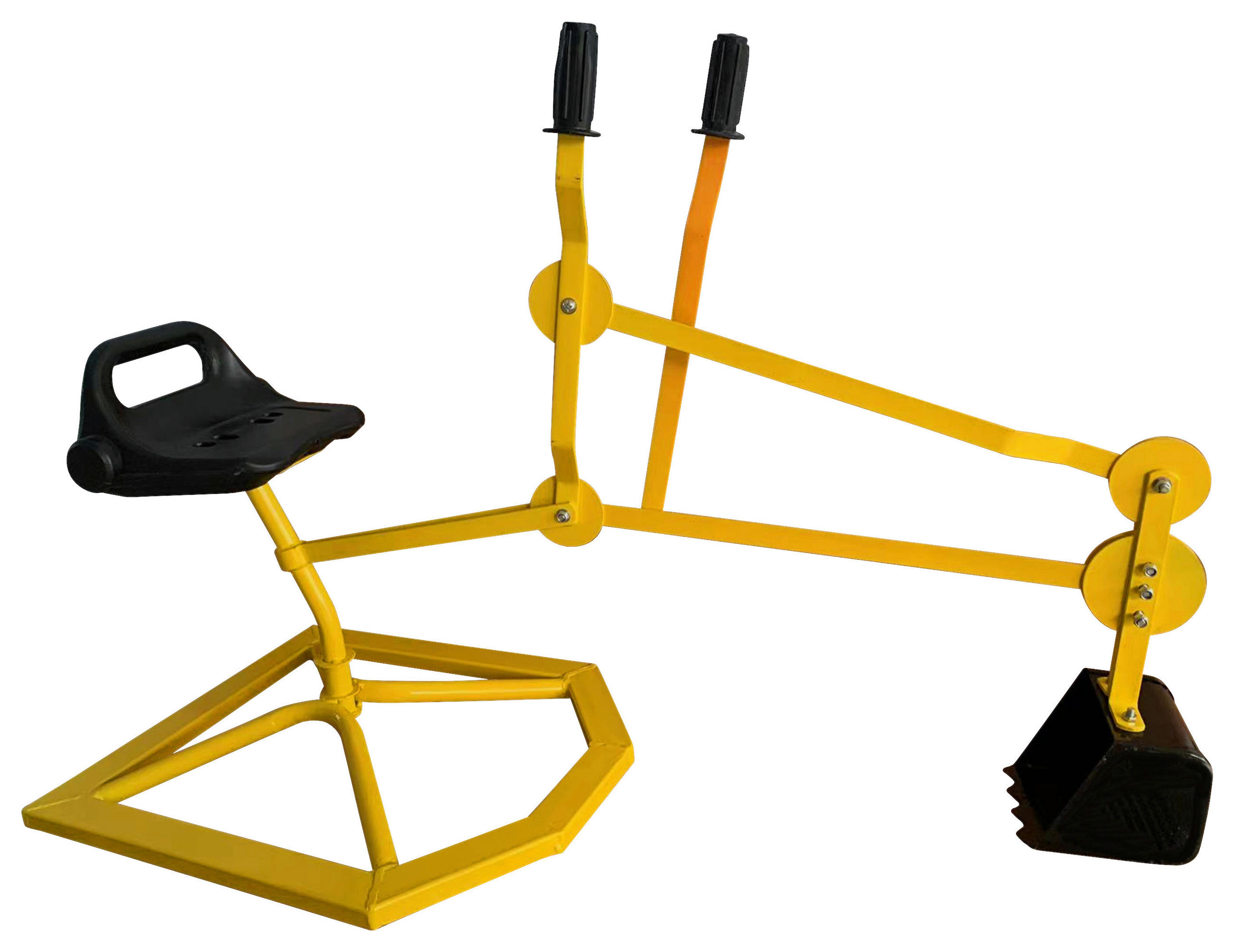 BAGGER für den Sandkasten Gelb, Schwarz  - Gelb/Schwarz, KONVENTIONELL, Metall (46/65/107cm) - Ambia Garden