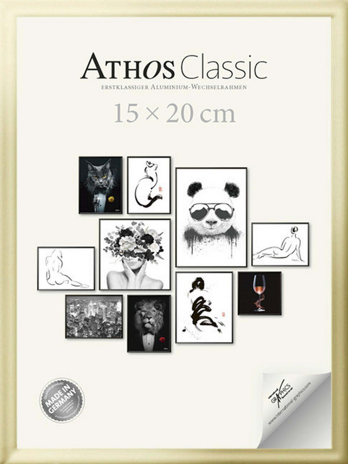 BILDERRAHMEN - Goldfarben, Basics, Papier/Holzwerkstoff (15/20/1,8cm)