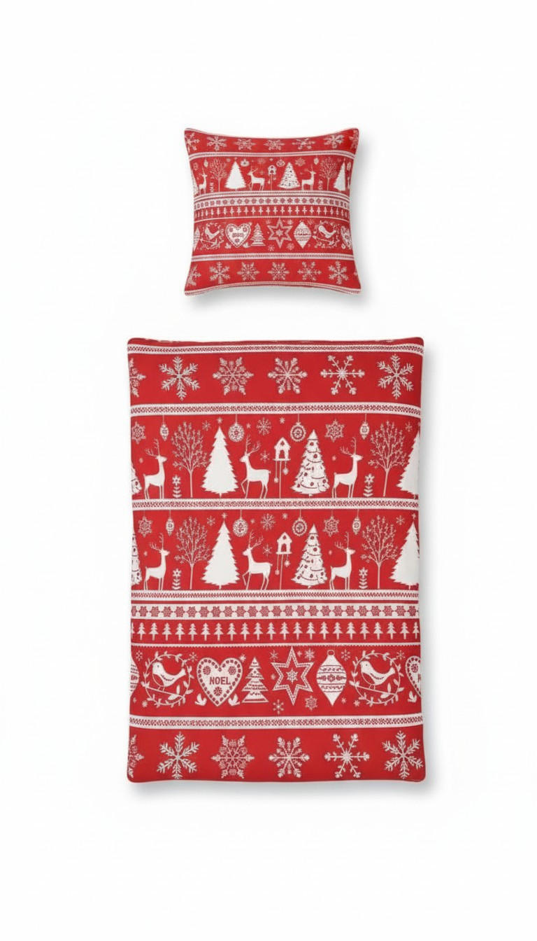 BETTWÄSCHE 2-teilig Snowmas 135/200 cm  - Multicolor, Basics, Textil (135/200cm) - X-Mas