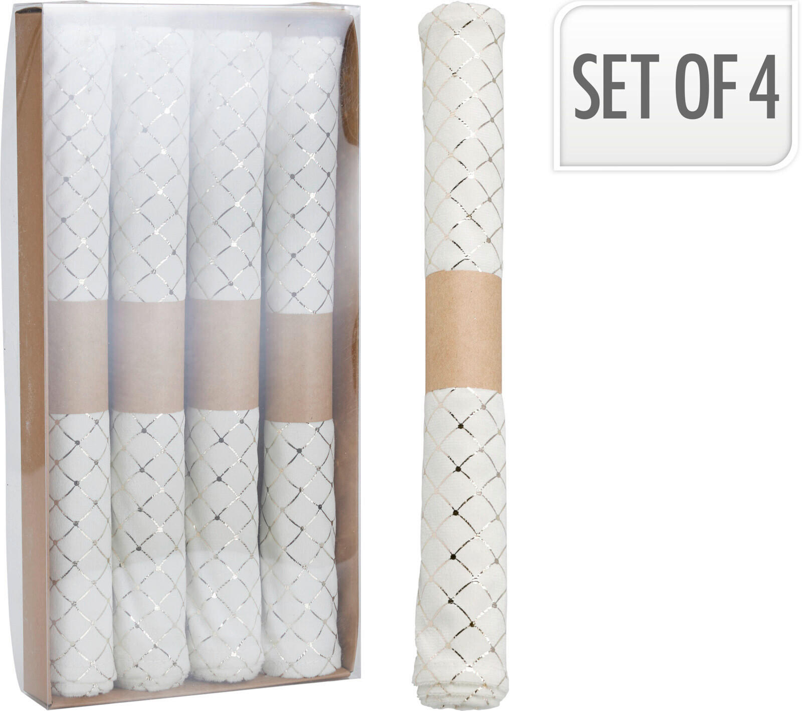 Étkezőalátét textil  - krémszínű, textil (45/30cm)