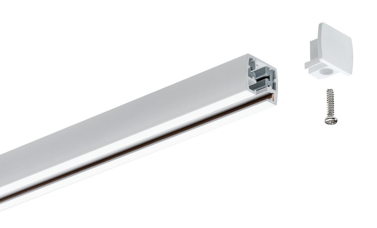 SCHIENENSYSTEM-ENDKAPPEN URail   - Weiß, Design, Kunststoff (1,3/1,8/2,1cm) - Paulmann
