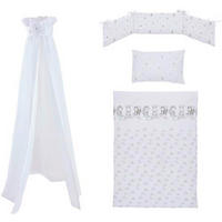 SET ZA DJEČJI KREVETIĆ  100/135 cm    Modern Clouds  - bijela/siva, Trend, tekstil (100/135cm) - Patinio