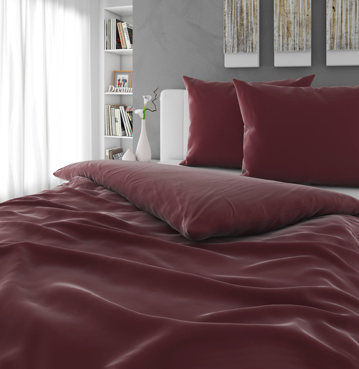 BETTWÄSCHE 200/200 cm  - Rot, Basics, Textil (200/200cm) - Bio:Vio