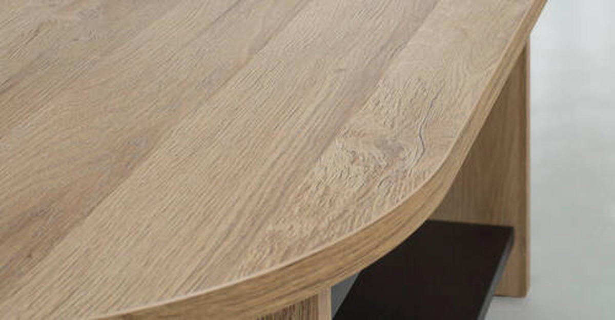 COUCHTISCH Couchtisch 110/55/39 cm oval Eichefarben  - Eichefarben, Design, Holzwerkstoff (110/55/39cm) - MID.YOU