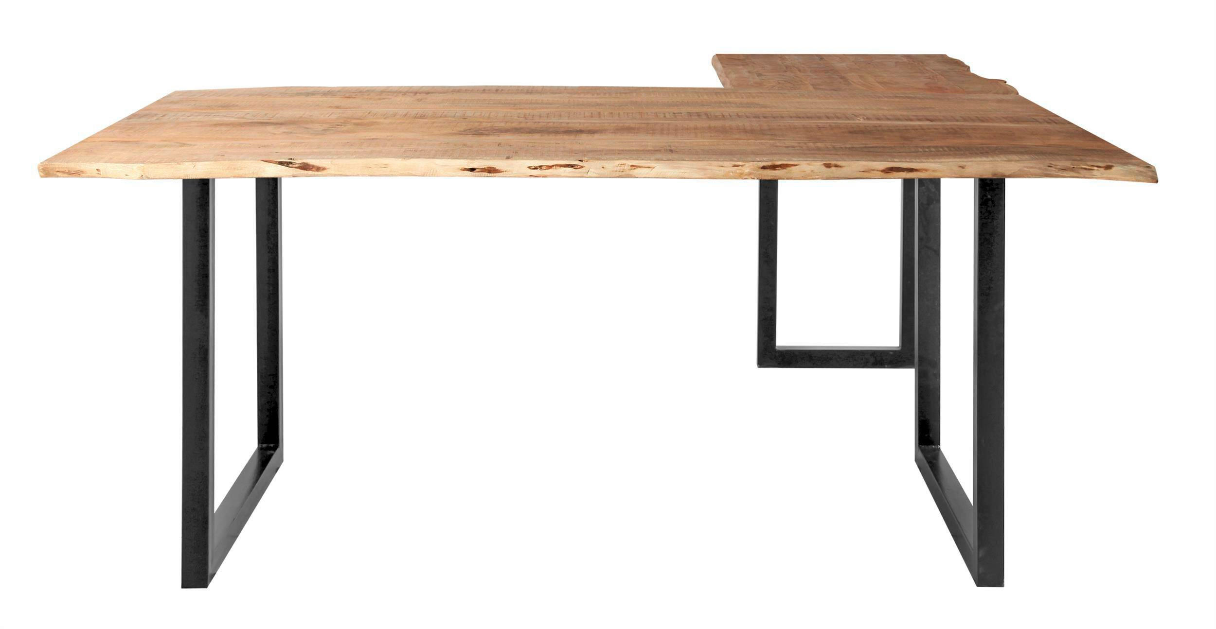 ECKSCHREIBTISCH  in Akaziefarben  - Schwarz/Akaziefarben, MODERN, Holz/Metall (180/180/77cm) - MID.YOU