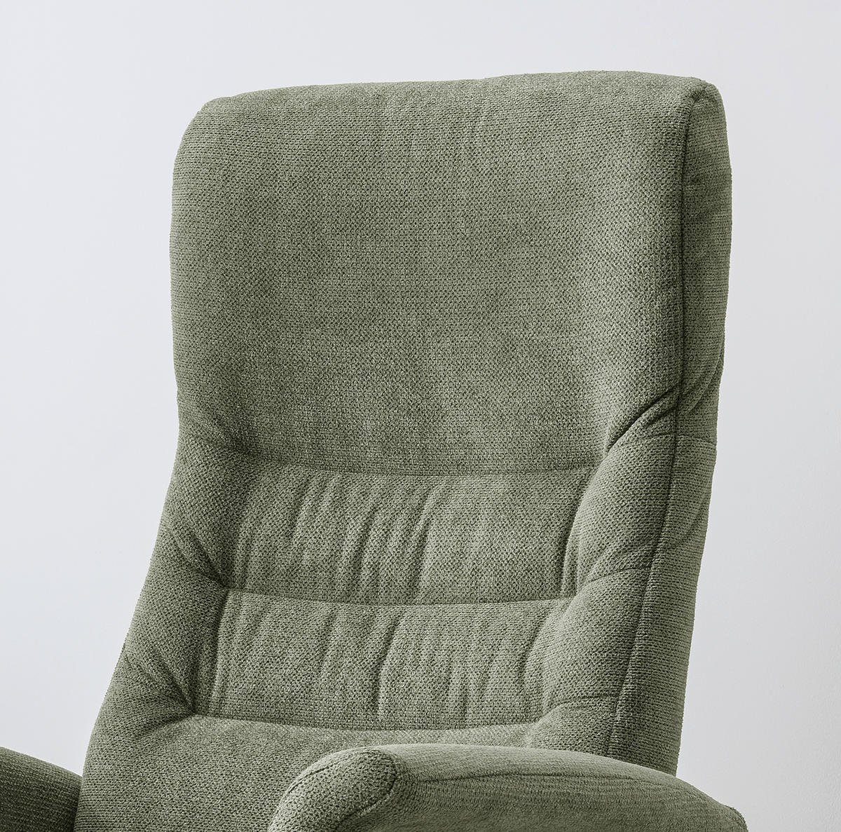 RELAXSESSEL LATINA Chenille Kopfteilverstellung, Fußteilverstellung, Rücken echt    - Dunkelgrün/Schwarz, MODERN, Textil/Metall (72/118/85-165cm) - Livetastic