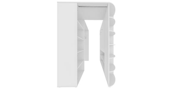 BEGEHBARER ECKSCHRANK Grau, Weiß 124/199/148 cm - Alufarben/Weiß, KONVENTIONELL, Holzwerkstoff/Kunststoff (124/199/148cm) - Carryhome
