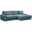 ECKSOFA Graublau Cord  - Graublau/Schwarz, MODERN, Kunststoff/Textil (300/180cm) - Carryhome