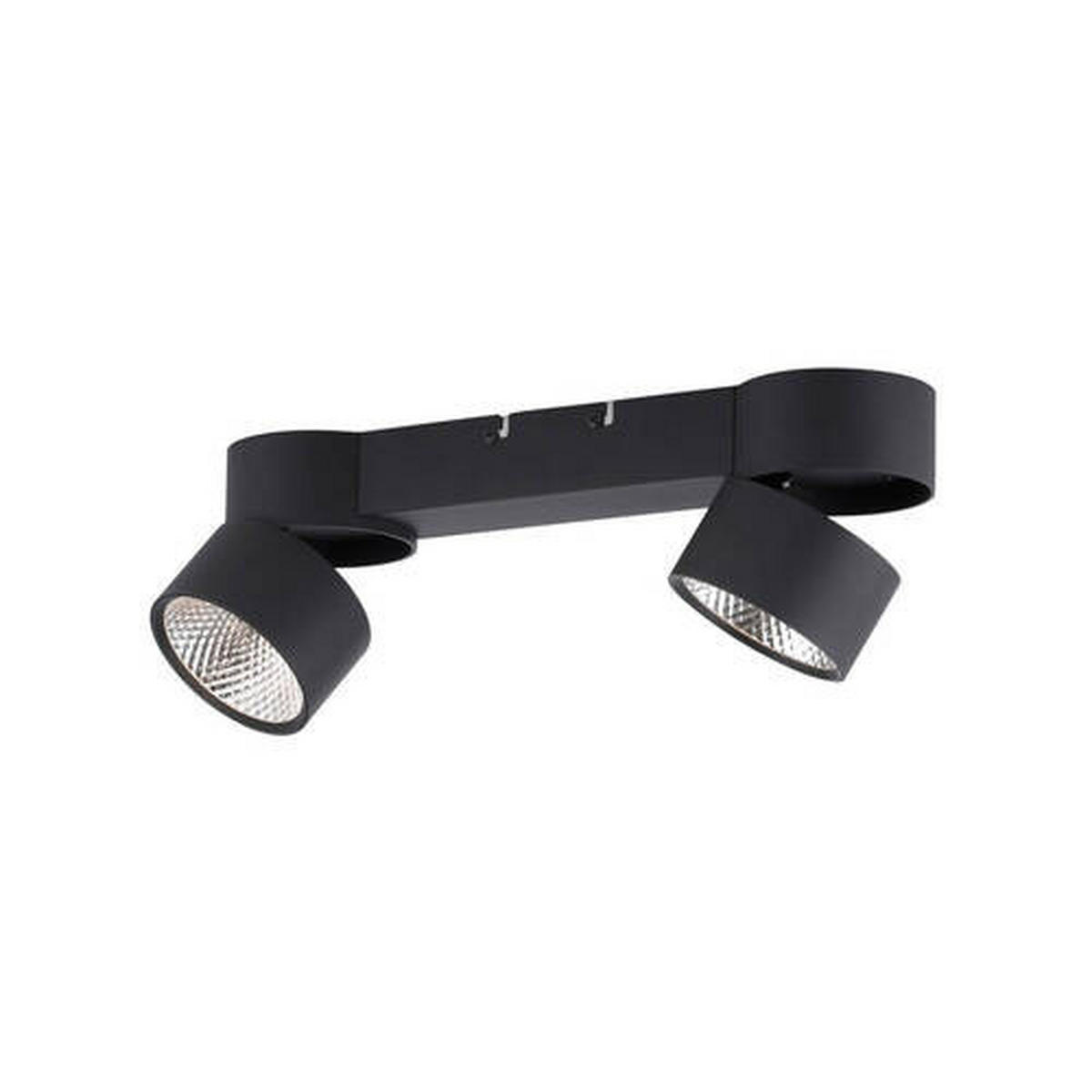 LED-DECKENLEUCHTE 40/20/13,5 cm   - Schwarz, KONVENTIONELL, Kunststoff/Metall (40/20/13,5cm) - Neuhaus PURE