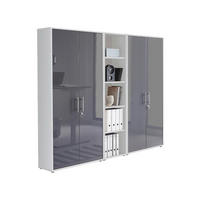 AKTENSCHRANK Weiß, Anthrazit Hochglanz  - Anthrazit Hochglanz/Weiß, MODERN, Holzwerkstoff (212,9/185,6/33cm) - MID.YOU