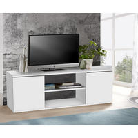 POLICA ZA TV bela  - bela, Moderno, pločasti materijal/plastika (120/40/34cm) - Xora