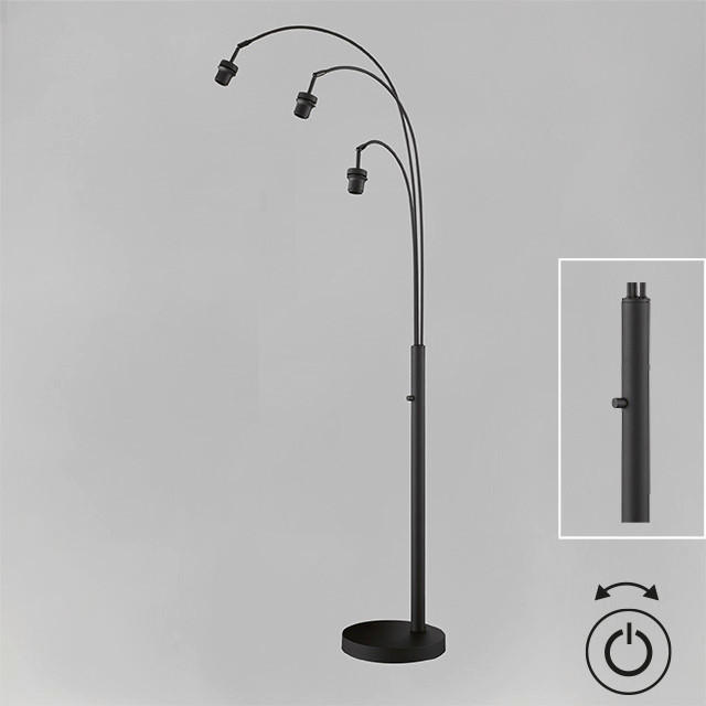 STEHLEUCHTE - Schwarz, Basics, Metall (50/190cm) - Fischer & Honsel