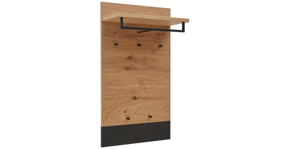 GARDEROBENPANEEL 60/106/27 cm - Eichefarben/Schwarz, Design, Holz (60/106/27cm) - Dieter Knoll