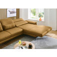 ECKSOFA in Echtleder Currygelb  - Currygelb/Schwarz, Design, Leder/Metall (332/193cm) - Dieter Knoll