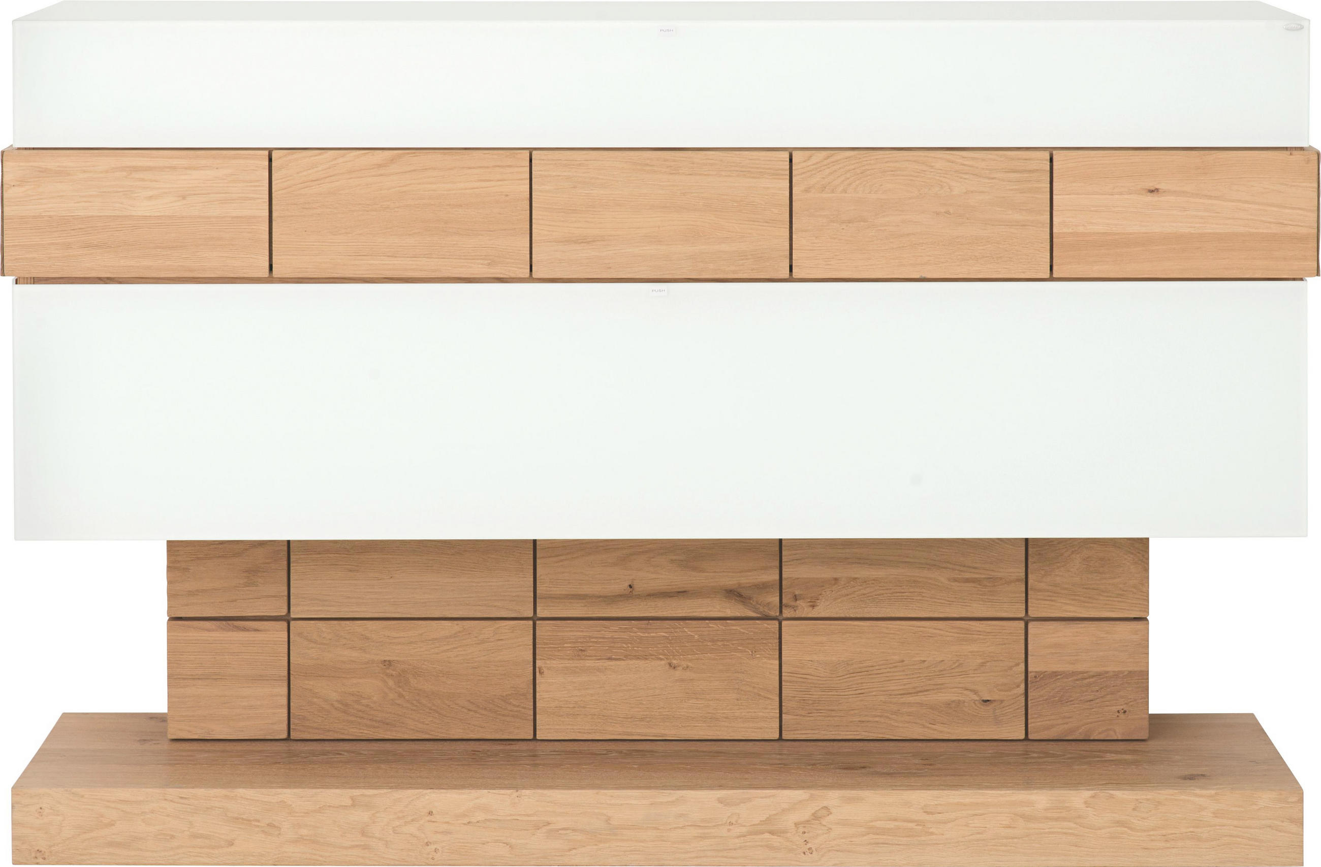 Sideboard Wildeiche Massiv Mehrschichtige Massivholzplatte Tischlerplatte Geolt Weiss Eichefarben Online Kaufen Xxxlutz