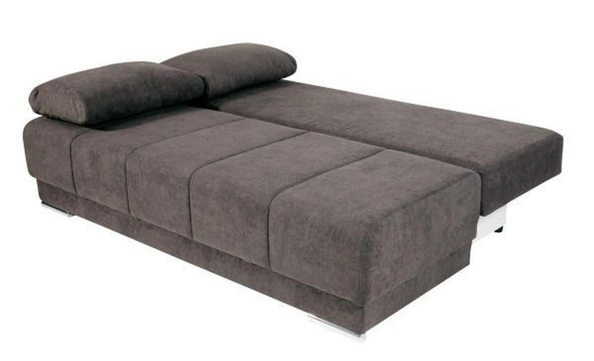 3-SED,  temno rjava tekstil  - temno rjava, Design, tekstil (200/90/95cm) - Cantus