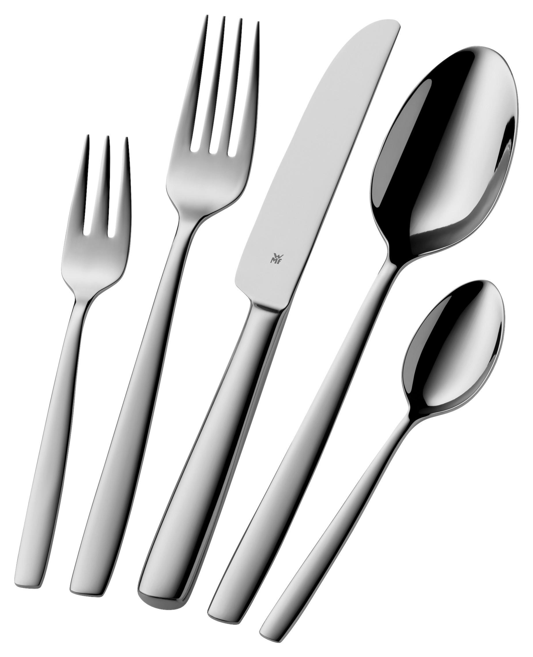 BESTECKSET PALMA 60-teilig Edelstahl  für 12 Personen  - Edelstahlfarben, Design, Metall - WMF