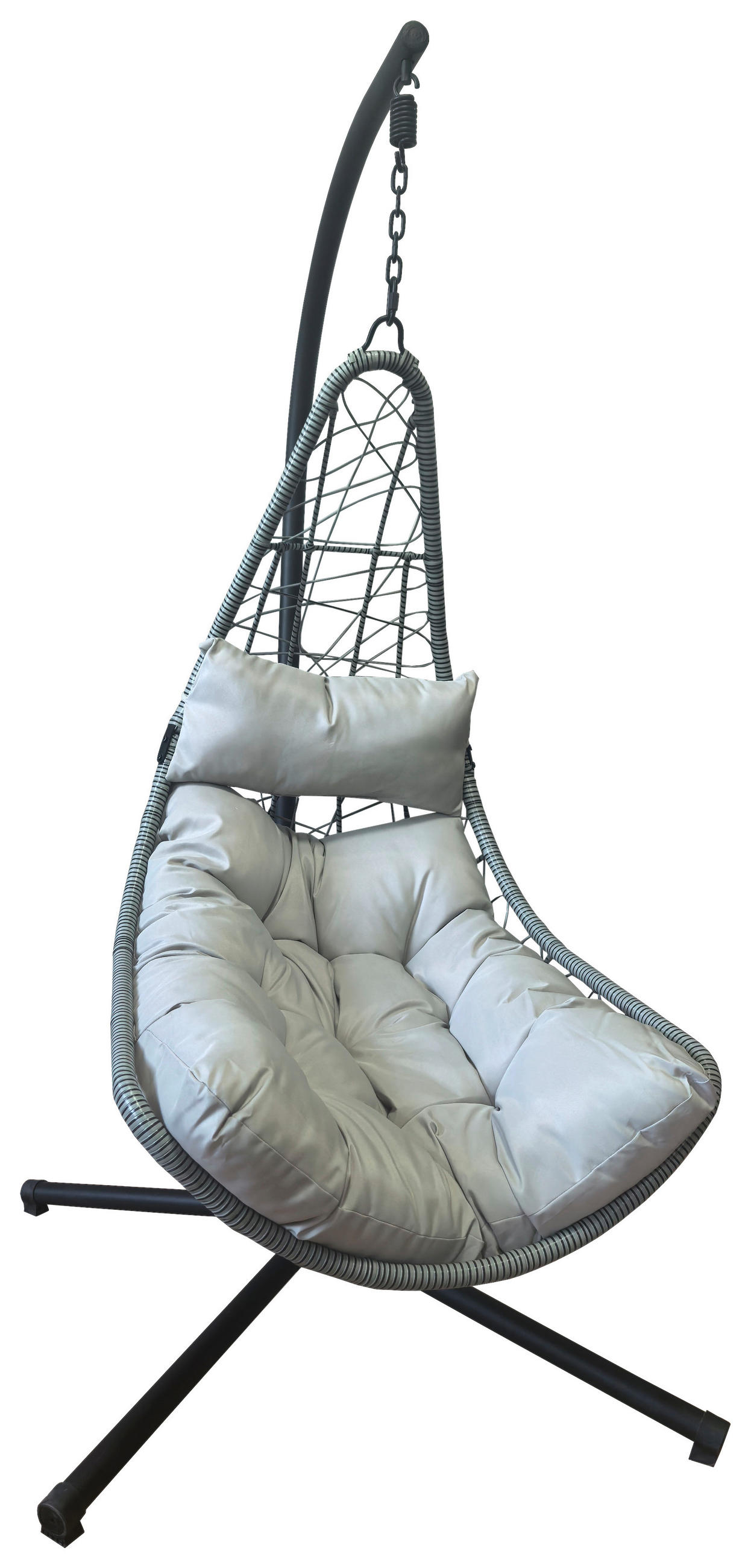 HÄNGESESSEL - Dunkelgrau/Anthrazit, Basics, Kunststoff/Textil (95/195cm) - Acamp