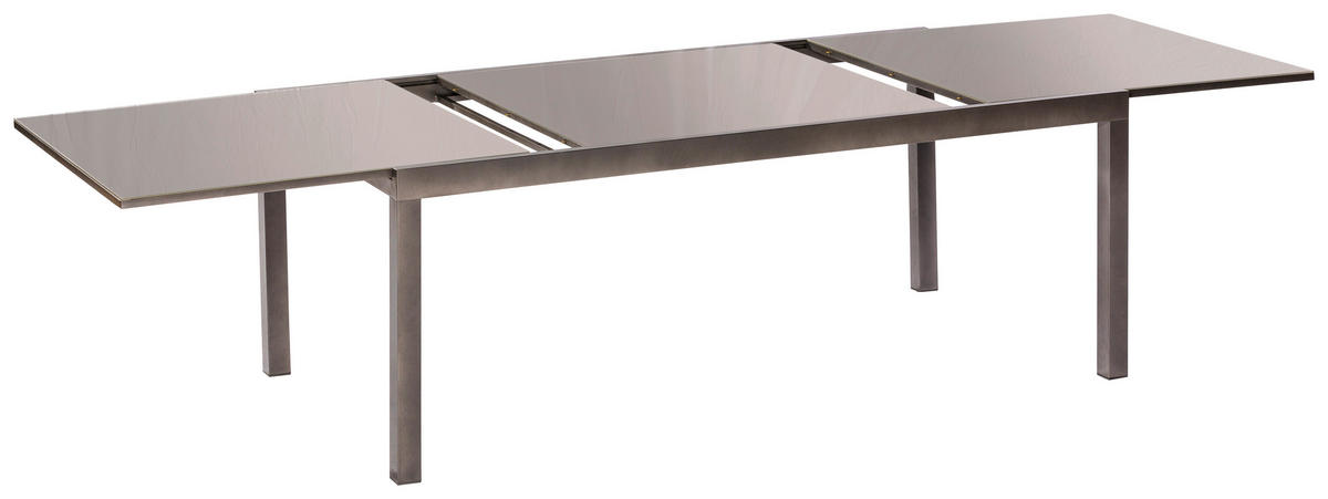 GARTENSET Aluminium  - Graphitfarben/Braun, MODERN, Textil/Metall - Gardenson