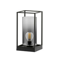 TISCHLEUCHTE 16/16/30 cm   - Schwarz, KONVENTIONELL, Metall (16/16/30cm) - Fischer & Honsel