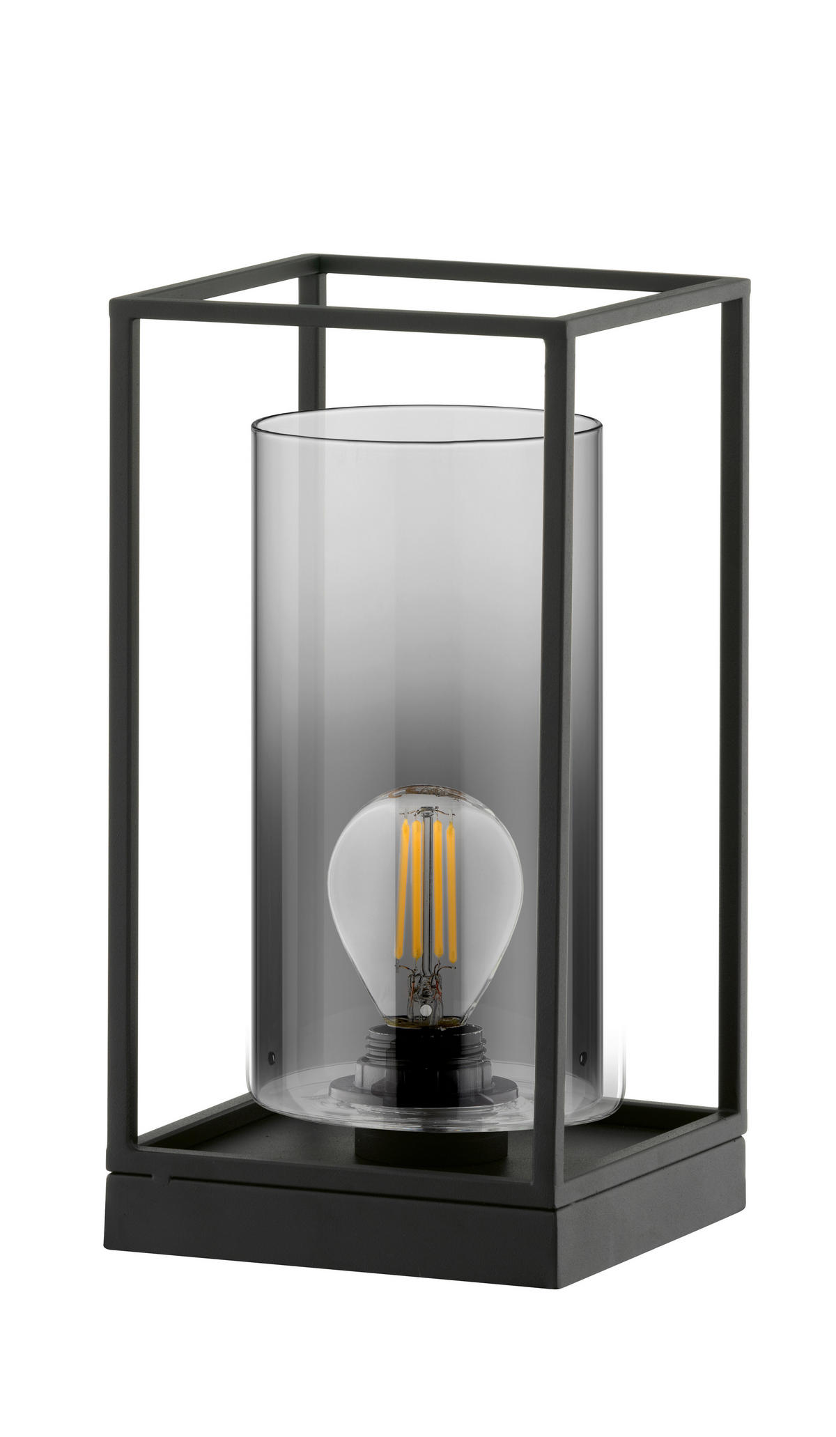 TISCHLEUCHTE 16/16/30 cm   - Schwarz, KONVENTIONELL, Metall (16/16/30cm) - Fischer & Honsel