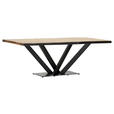 TISCHPLATTE      - Akaziefarben, Design, Holz (220/100/5cm) - Landscape