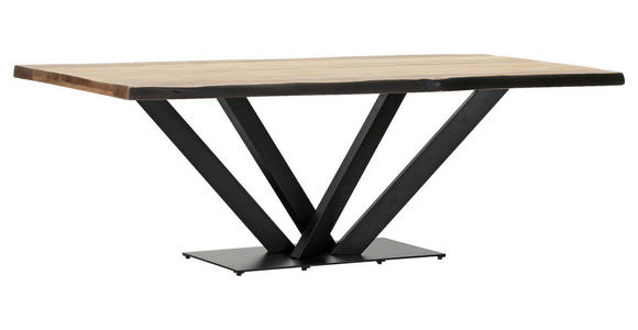 TISCHPLATTE      - Akaziefarben, Design, Holz (220/100/5cm) - Landscape