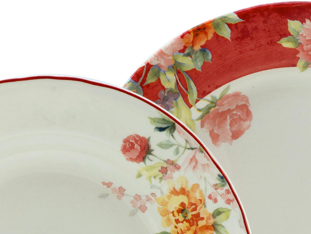 SERVIS Crimson 12 delar  - multicolor, Basics, keramik