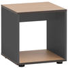 BADHOCKER - Eichefarben/Anthrazit, MODERN, Holzwerkstoff (40/42/40cm) - Stylife