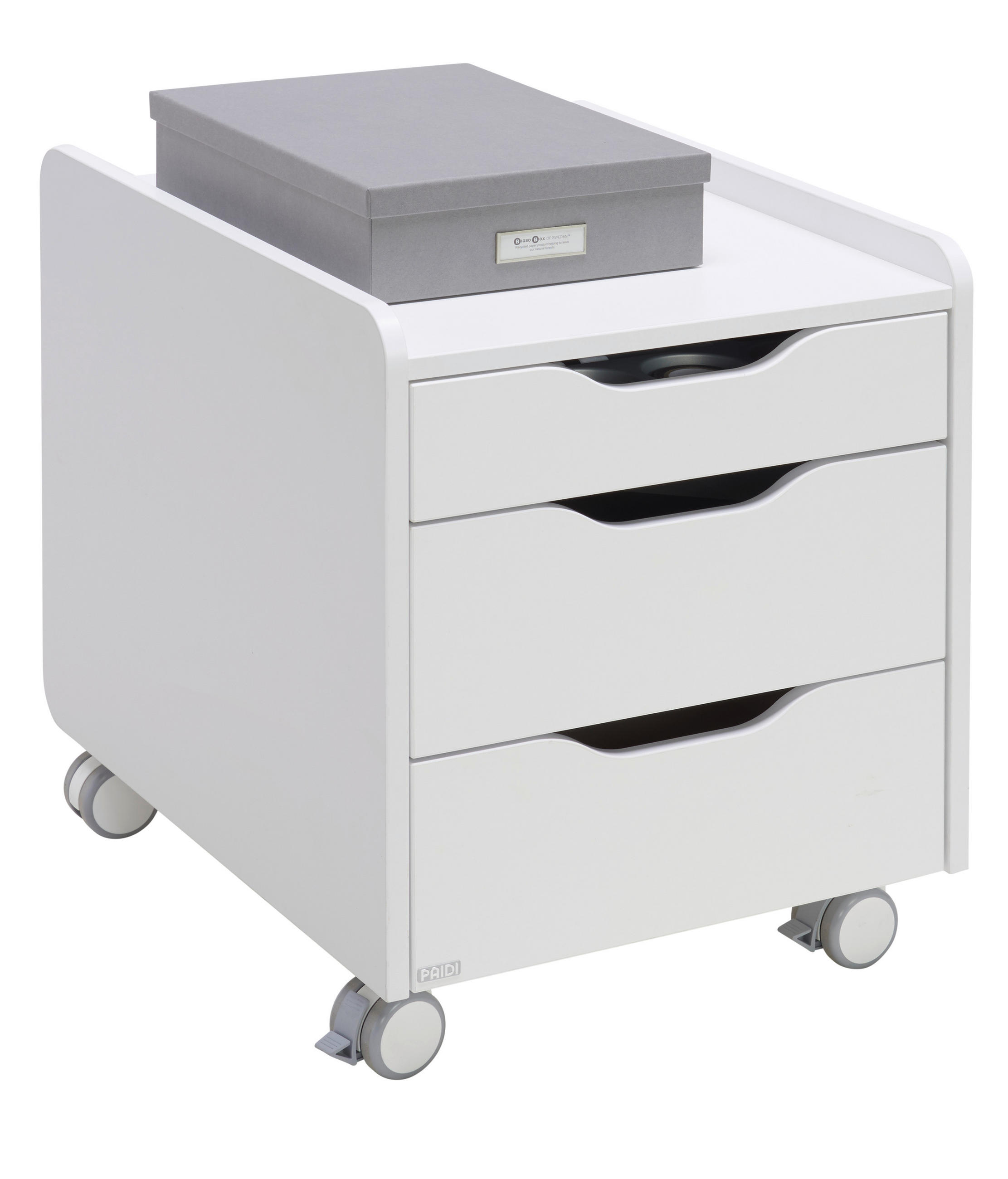 ROLLCONTAINER 44,3/53,7/57,3 cm  - Weiss, Konventionell, Holzwerkstoff/Kunststoff (44,3/53,7/57,3cm) - Paidi