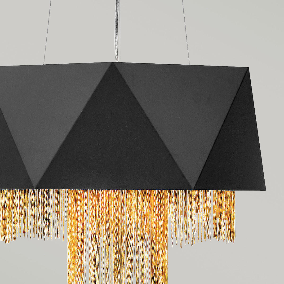 HÄNGELEUCHTE Elstead Zuma 45/47.4 cm   - Schwarz, KONVENTIONELL, Kunststoff/Textil (45/47.4cm) - Elstead Lighting