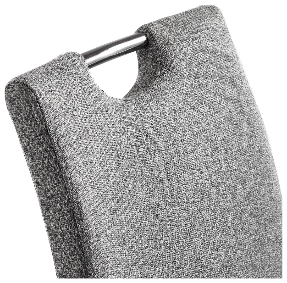 SVIKTSTOL i järn vävt tyg  - kromfärg/grå, Design, metall/textil (44/98/58cm) - Carryhome
