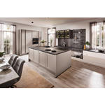 EINBAUKÜCHE   - Eichefarben/Grau, Design, Holzwerkstoff - Xora