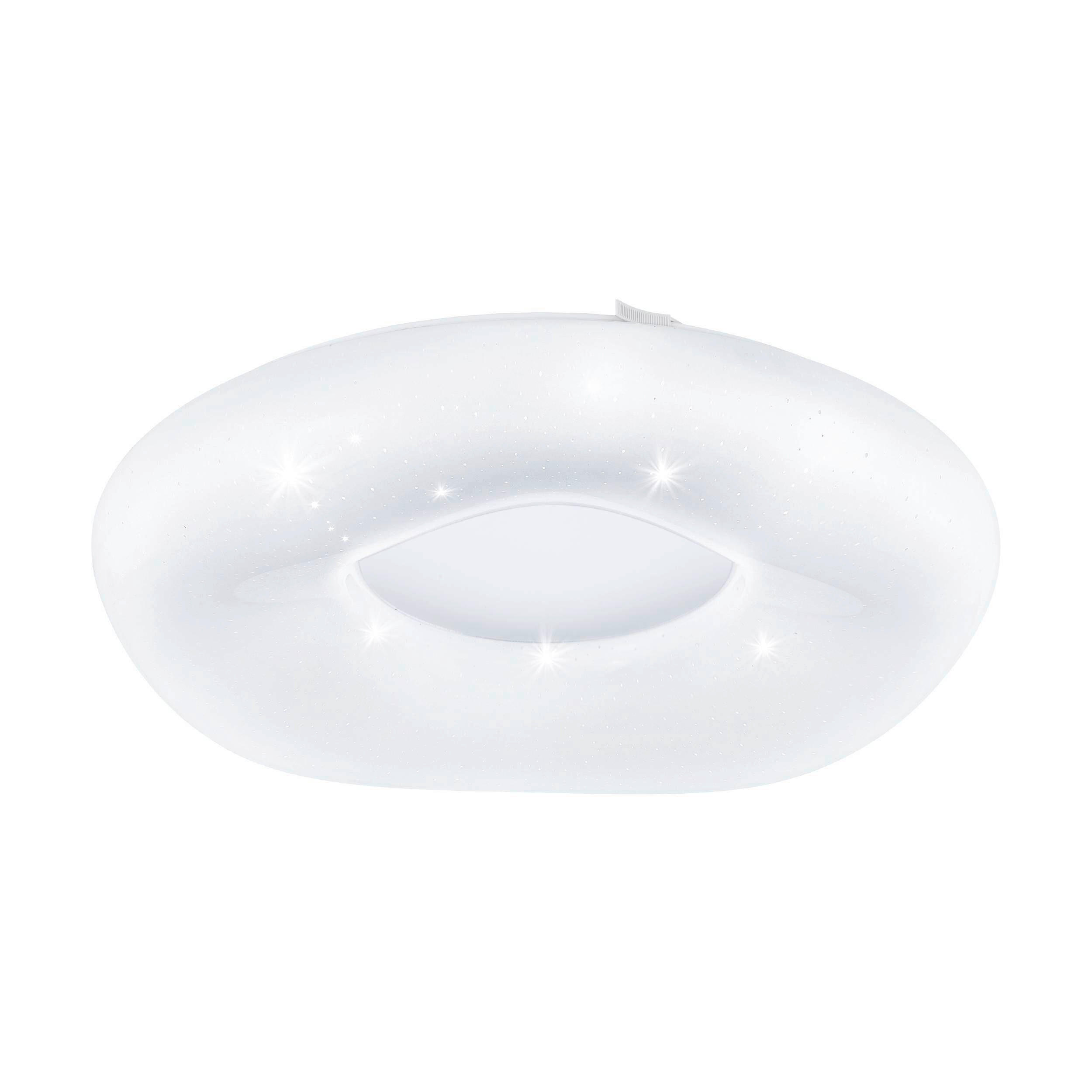 DECKENLEUCHTE Zamudilo 40/9 cm   - Silberfarben/Weiß, Basics, Kunststoff/Metall (40/9cm) - Eglo