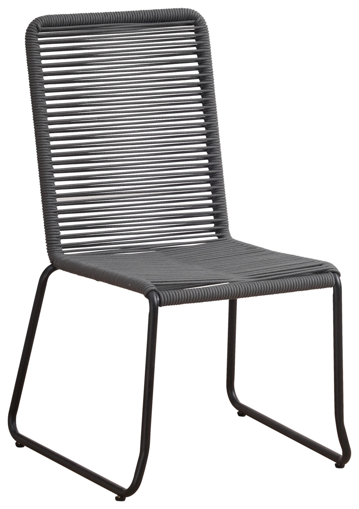 GARTENSTUHL-SET Metall, Kunststoff Anthrazit  - Anthrazit, Design, Kunststoff/Metall (60/89/44cm) - Gardenson