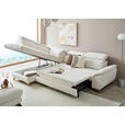 ECKSOFA in Chenille Creme  - Eichefarben/Creme, MODERN, Holz/Textil (212/287cm) - Valnatura