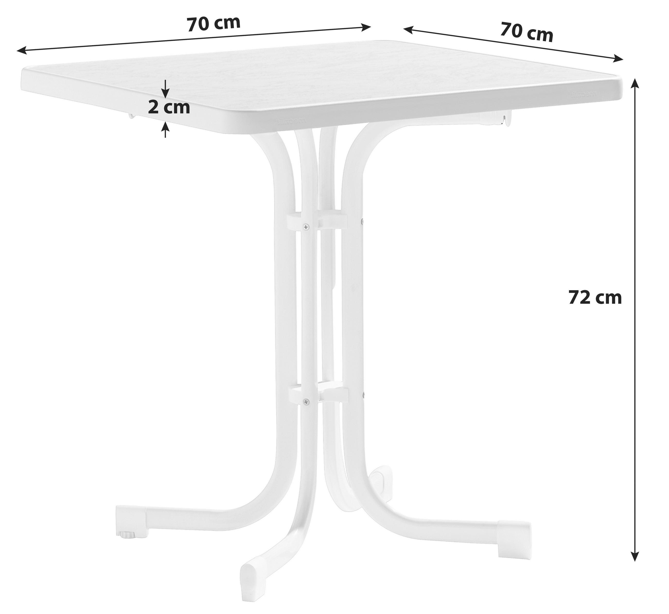GARTENTISCH Holzwerkstoff Graphitfarben quadratisch  - Graphitfarben, MODERN, Holzwerkstoff/Metall (70/70/72cm) - Sieger