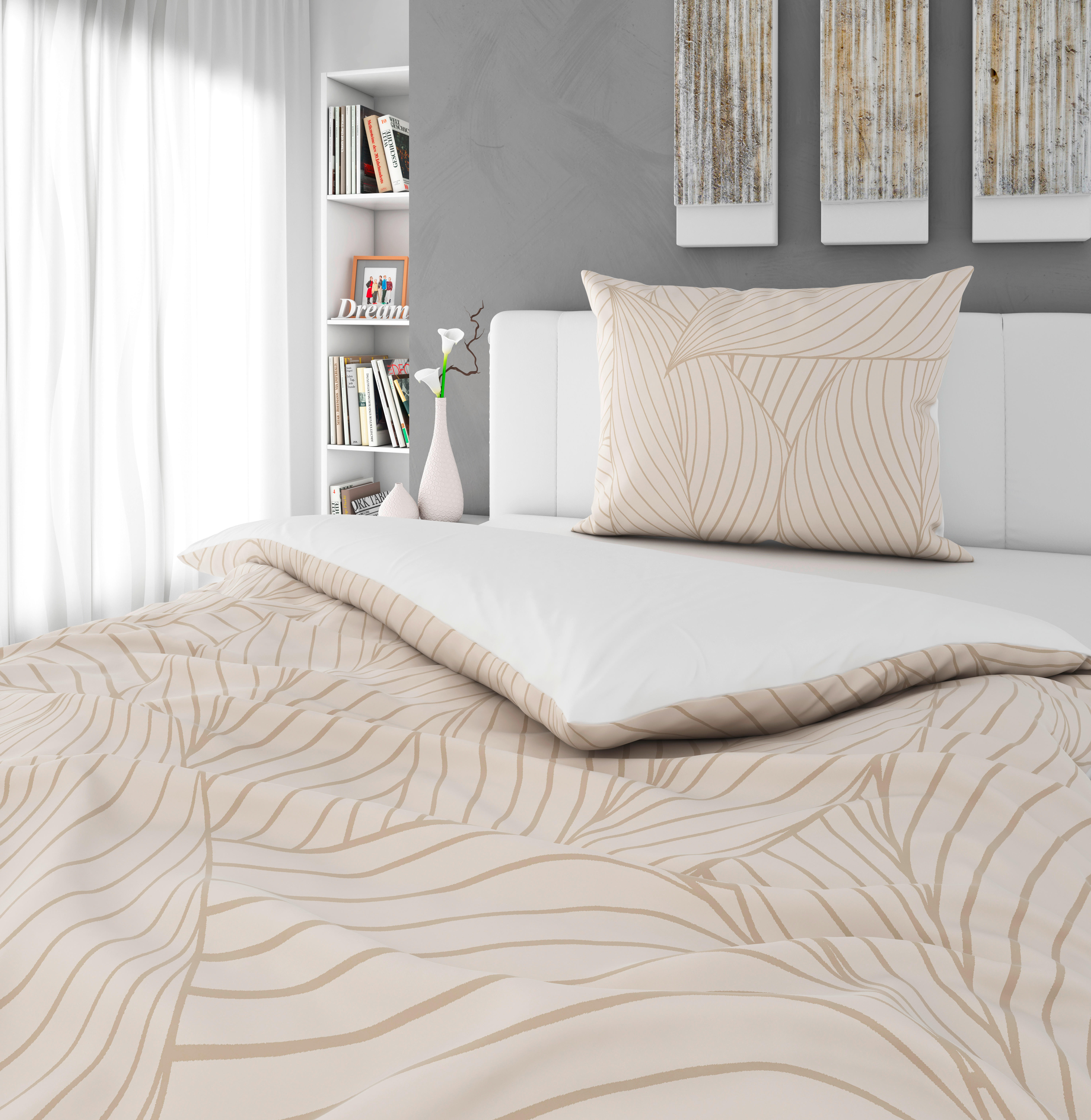 POSTELJINA SA DVA LICA SANDY 140/200 cm saten sivobraon  - sivobraon, Konvencionalno, tekstil (140/200cm) - Esposa