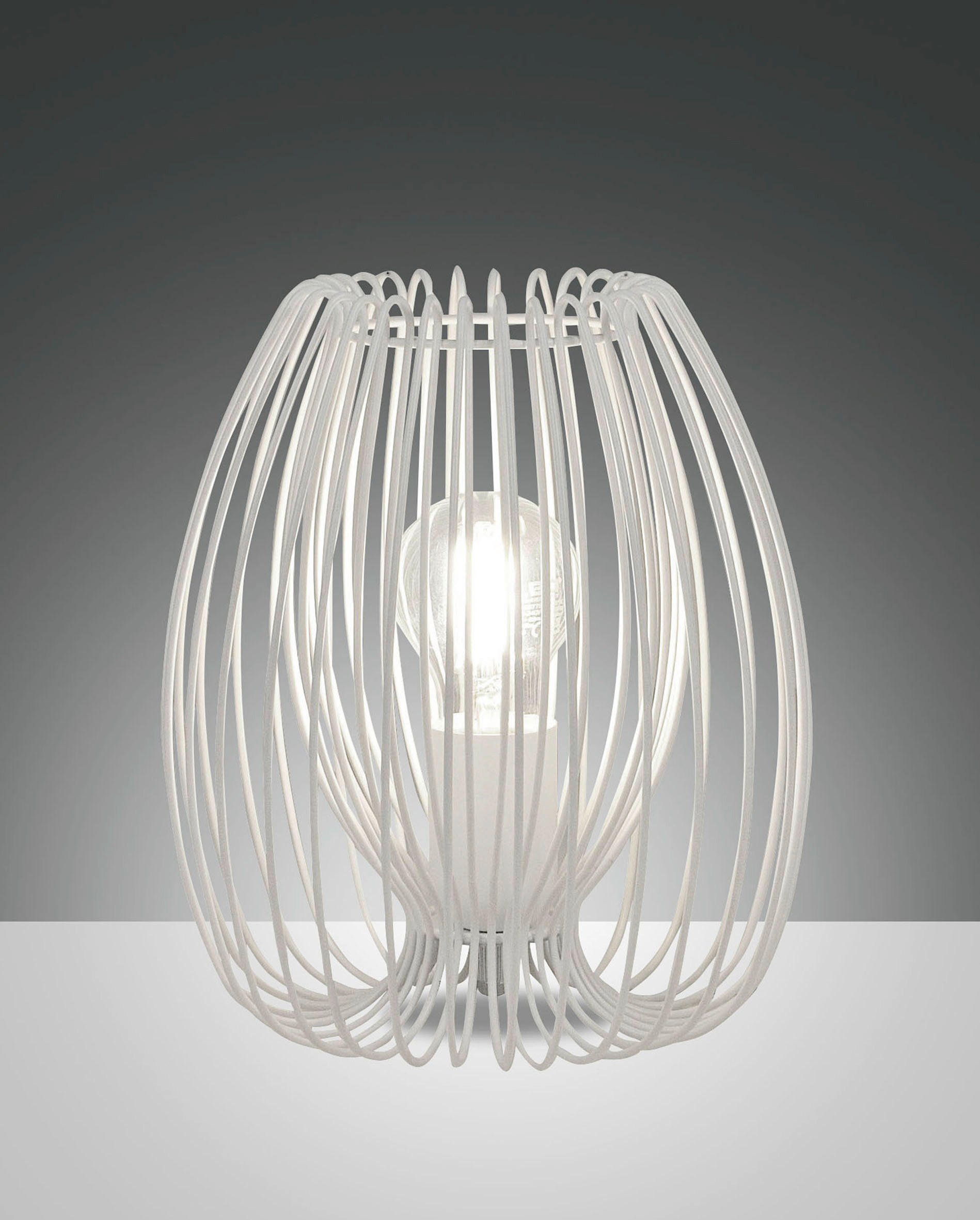TISCHLEUCHTE 20/24 cm   - Weiß, Design, Metall (20/24cm) - Fabas Luce