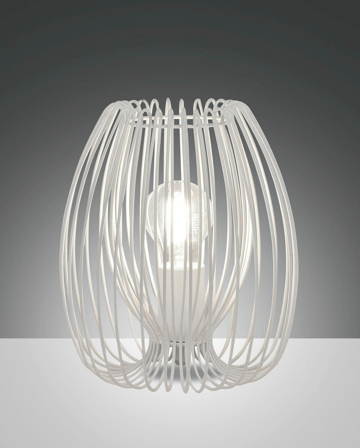 TISCHLEUCHTE 20/24 cm   - Weiß, Design, Metall (20/24cm) - Fabas Luce