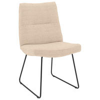 STUHL - Creme/Schwarz, Design, Textil/Metall (50/90/68cm) - Valnatura