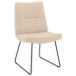 STUHL - Creme/Schwarz, Design, Textil/Metall (50/90/68cm) - Valnatura