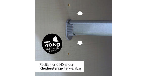 SCHWEBETÜRENSCHRANK  in Grau, Sahara  - Schwarz/Grau, KONVENTIONELL, Glas/Holzwerkstoff (313/236/65cm) - Carryhome