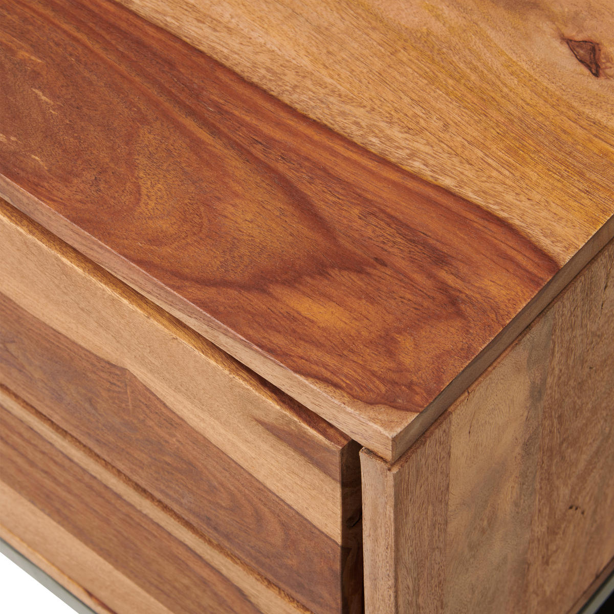 LOWBOARD Craft Line  in 175/49/40 cm  - Anthrazit/Naturfarben, LIFESTYLE, Glas/Holz (175/49/40cm) - MID.YOU