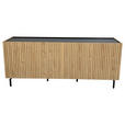 SIDEBOARD LINO  in 181/75/40 cm  - Eichefarben/Schwarz, Design, Holzwerkstoff/Metall (181/75/40cm) - Xora