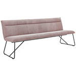 SITZBANK 220/88/66 cm  in Altrosa  - Schwarz/Altrosa, Design, Textil/Metall (220/88/66cm) - Johann Jakob