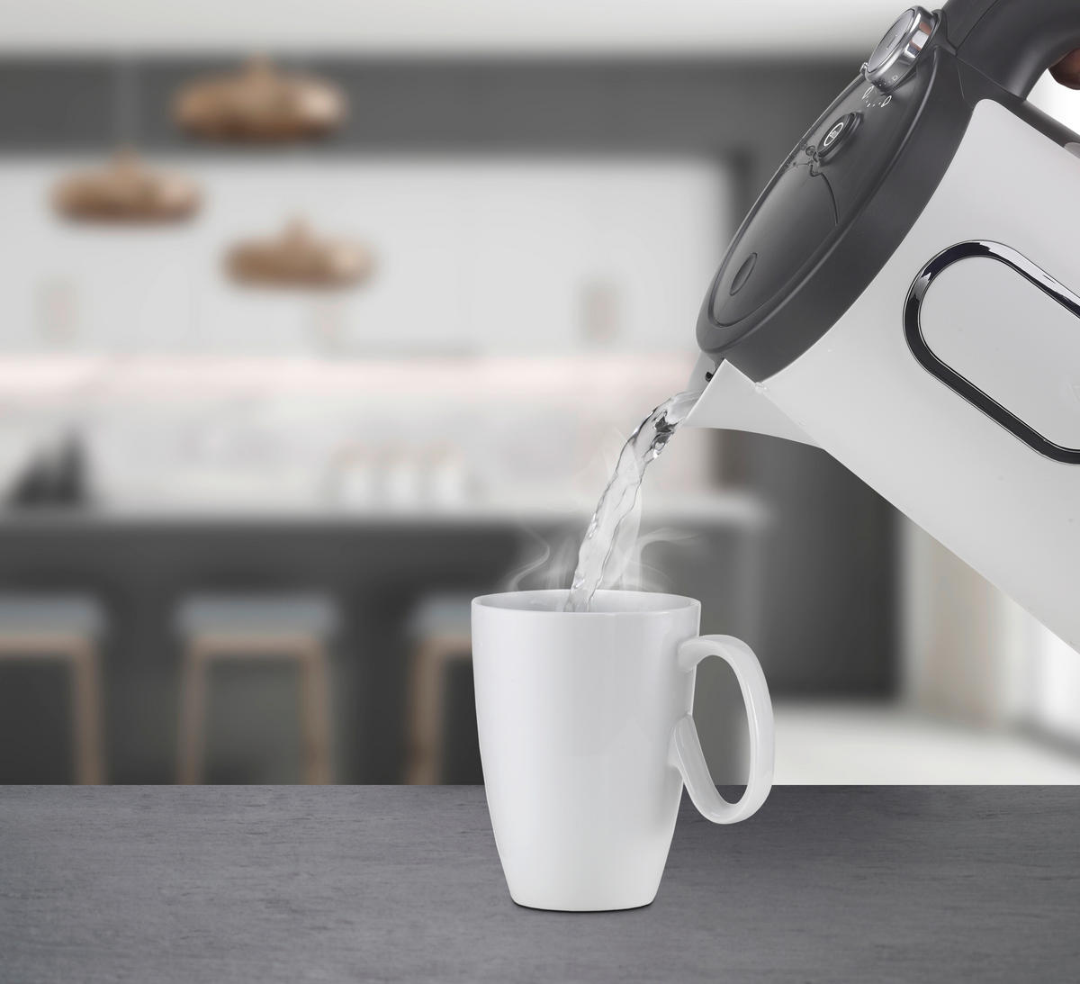 WASSERKOCHER 1.5 l  - Weiß, Design, Kunststoff (1,5l) - Trisa Electronics