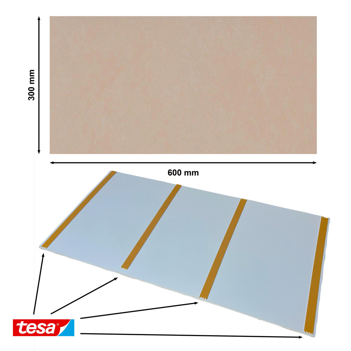 WANDPANEEL Baridecor Aqua Beige, Perlmutt  - Beige/Perlmutt, Design, Kunststoff (60/30/0,4cm)